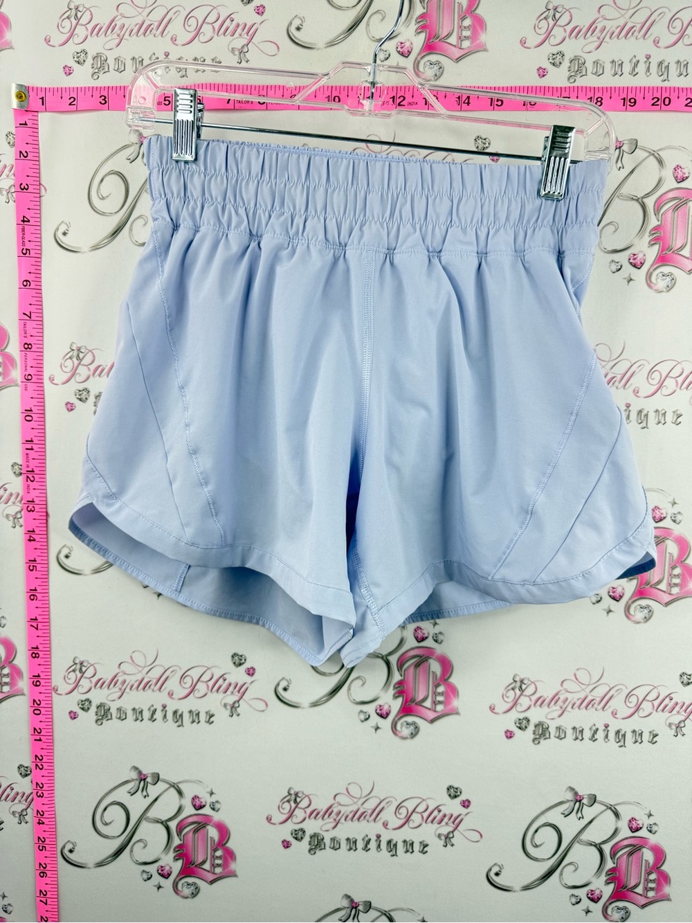 LULULEMON ATHLETICA shorts Aqua Light Blue Women's Athletic Shorts